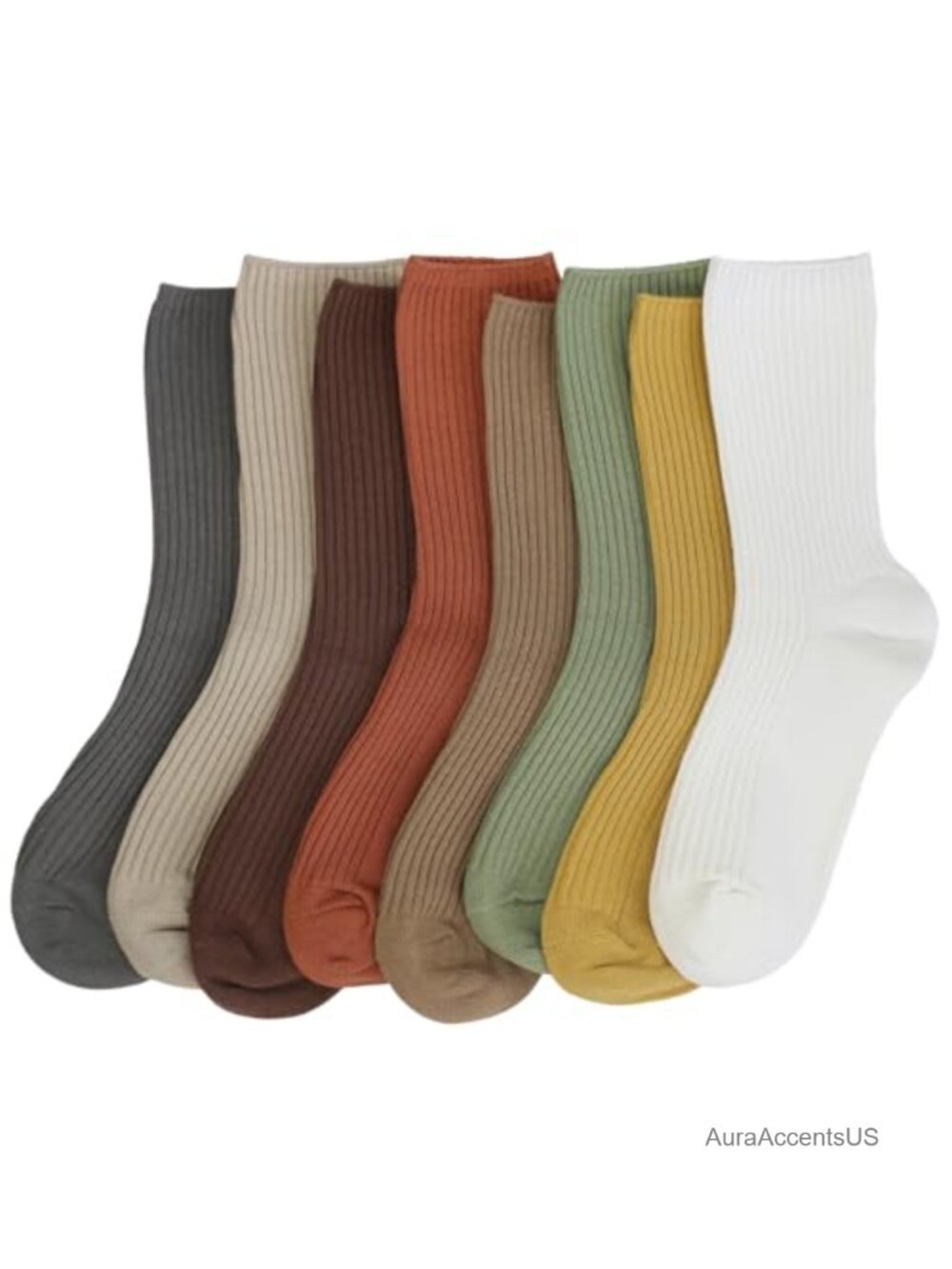 Womens Cute Crew Socks Casual Aesthetic Neutral Cotton Socks